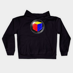 Rubik's Cube in a Light Glass Ball Kids Hoodie